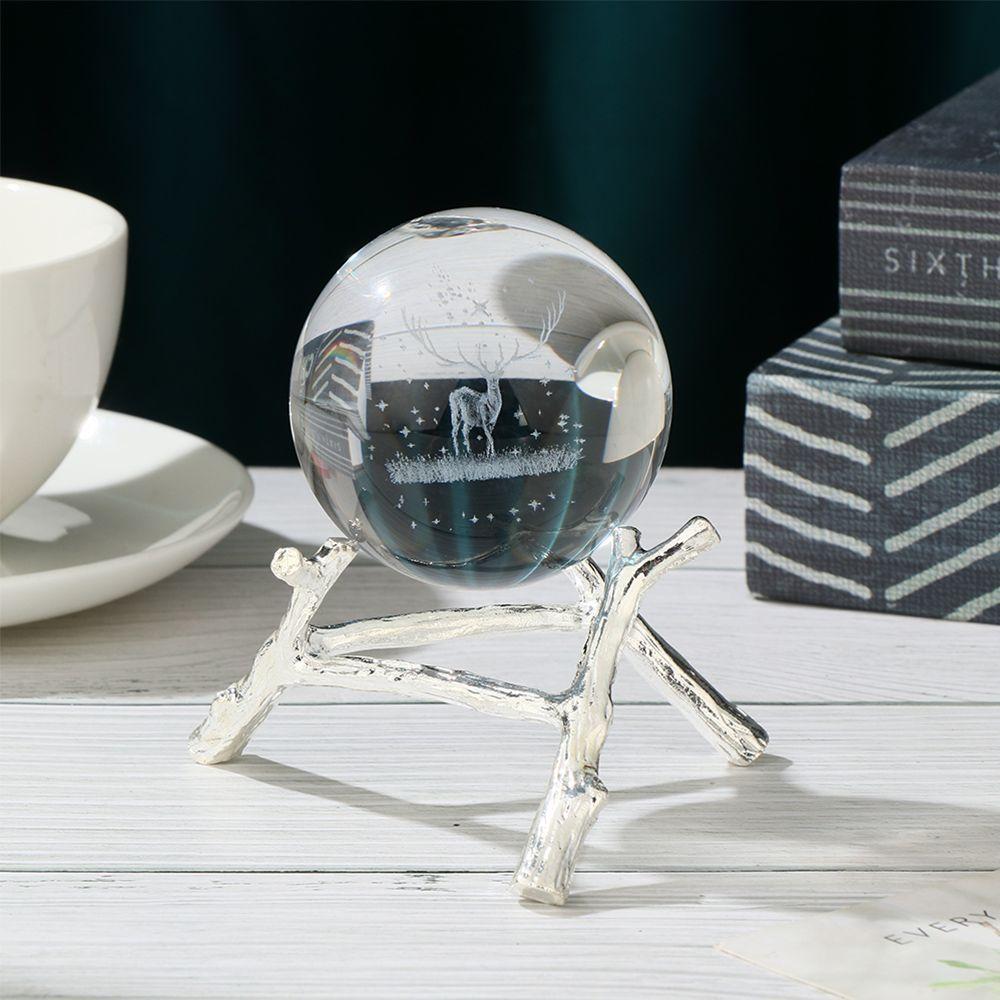 Gift Photography Props Home Decoration Sphere Holder Crystal Ball Display Base Metal Branch Stand
