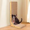 OYANTEN Cat Scratching Cardboard Scratcher with Vertical Helps Relieve Stress and 80cm Tall Post, L-Shaped Ball, Wall-Mounted, Exercise, Calming,