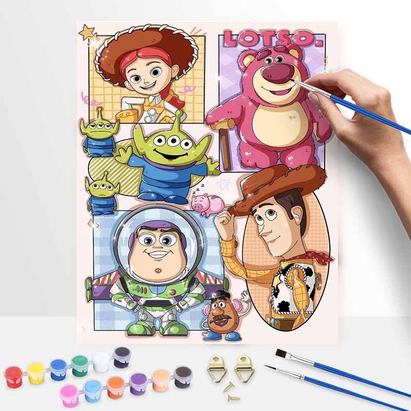 Disney Toy Story Art Painting Set Home Wall Decor Handmade Gift for Fans