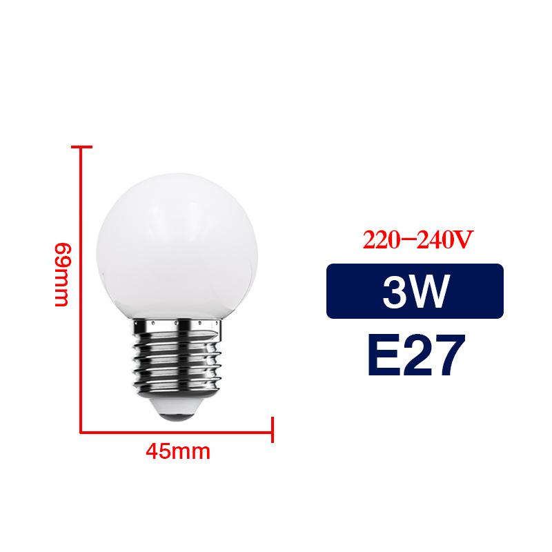 Energy-efficient E27 Globe LED Bulb - Super Bright Plastic-Clad Aluminum for Indoor Use