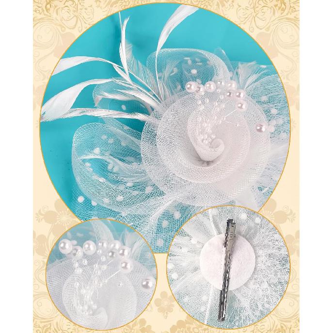 Шляпки-fascinator для женщин Чайная вечеринка Погребальная вуаль Сетчатые шляпы Свадебный набор кружевных перчаток для Коктейля Первое причастие