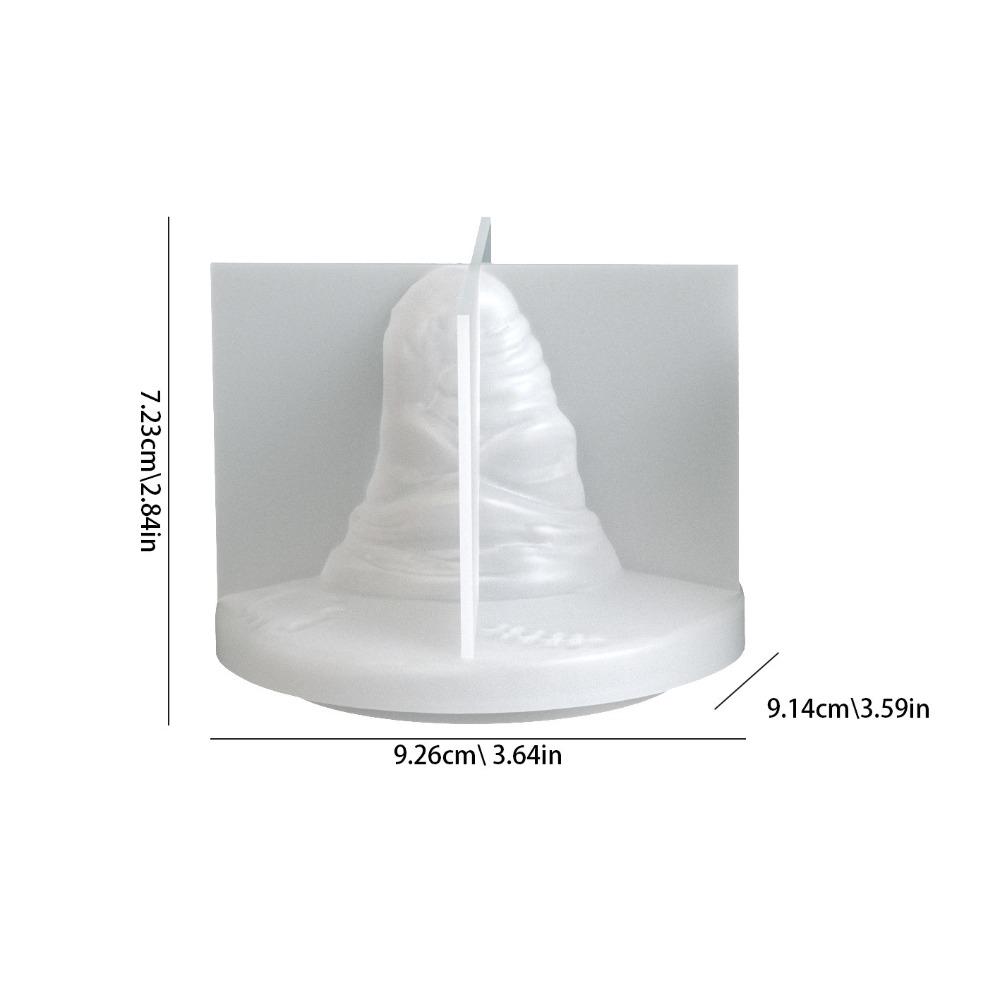 Silicone Wizard Hat Candle Cup Mold with Lid Plaster Mold Creative Resin Mold Home Decor