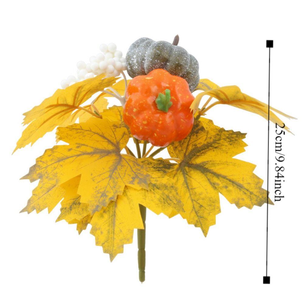 Realistic Pumpkin Maple Leaf Bundle DIY Artificial Pumpkins  Thanksgiving & Halloween Decor