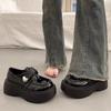 Fashion Round Toe Platform Gothic Loafers with Medium Heels Shoes for Women Woman Pumps Japanese Style Lolita Mary Jane Summer 2025 Shoe