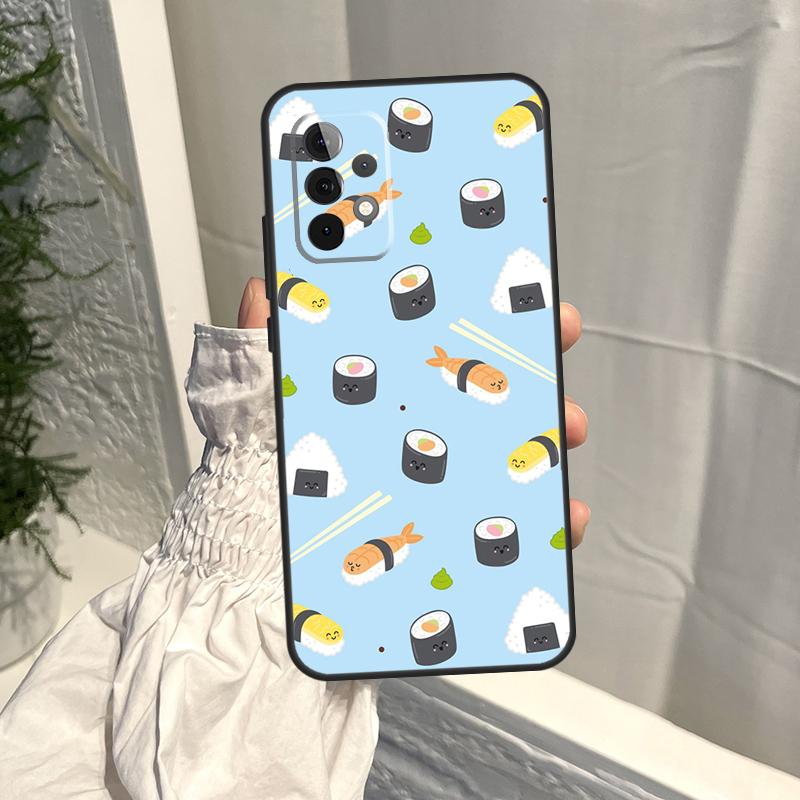 Японский кейс для еды суши для Samsung Galaxy A56 A36 A16 A06 A54 A34 A14 A13 A53 A12 A22 A32 A52 A35 A15 A55 A17