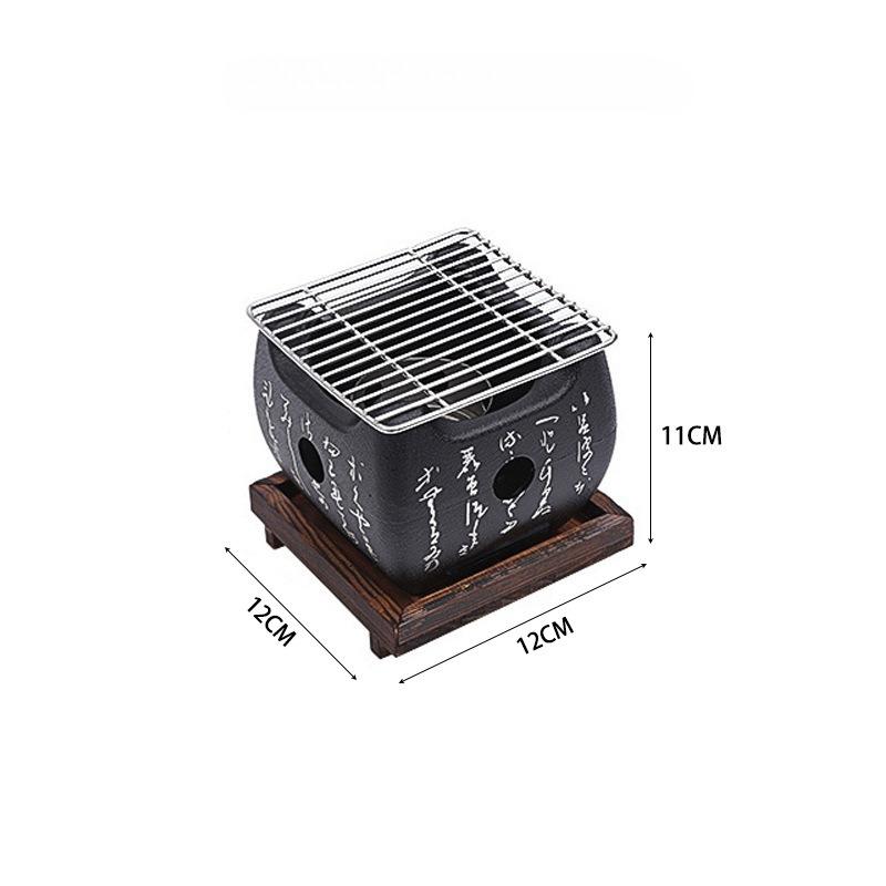 Portable BBQ Grill Japanese Barbecue Grill Mini Household Aluminium Alloy Charcoal Barbecue Stove Alcohol Stove Barbecue Tools