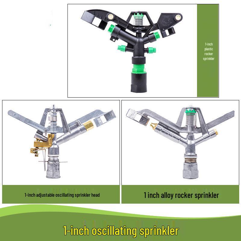 1" 360° Zinc Alloy Rotary Sprinkler for Irrigation in Lawns, Farmlands, and Gardens