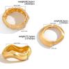 Ingemark Creative Punk Matte Metal Spring Bangles Women Hip Hop Geometric Chunky Bracelets Men Jewelry Pulseras New Yeart Gift