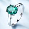 Nano Emerald Gemstone Wedding Jewelry Sets for Women 925 Sterling Silver Engagement Rings Necklace Pendant Clip Earrings