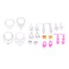 10Pcs Dollhouse Electroplated Crown Necklace Earstuds Bracelets Earrings Pendant Pack Accessories Dressing Princess Doll Toy