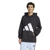 Adidas Essentials Big Logo Single Jersey Hoodie KTF16 Men's Black/White (IN6183)