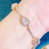 WWJ Korean Fashion Hand Accessories Elegant Water Drop CZ Zircon Tennis Bracelet Women's Daily Clothing Jewelry Collocation