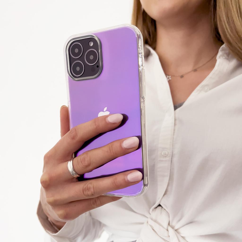 Hurtel Aurora Opalescent Gel Case iPhone 13 Purple
