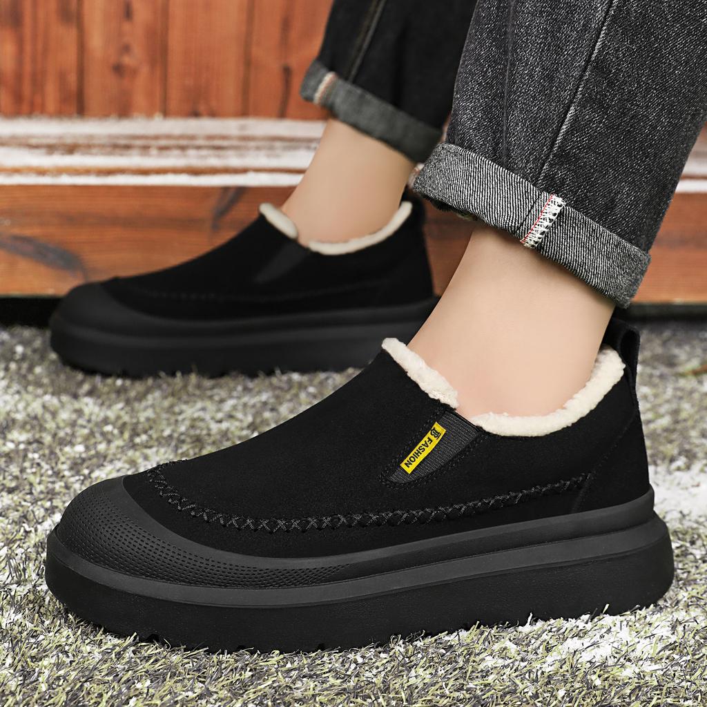 Обувь Мужская хлопковая обувь Легкие дутики Зимние ботинки с флисовой подкладкой Утепленные короткие ботинки Зимостойкая и теплая зимняя обувь Повседневные мужские ботинки