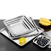 Квадратный поднос из нержавеющей стали для хранения продуктов, мелкое блюдо для вареных колбас, противни для выпечки хлеба, кухонные принадлежности