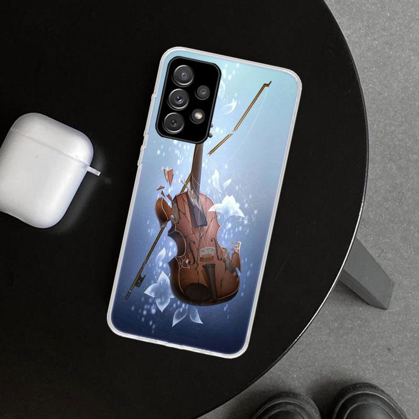 Music Violin Phone Case for Samsung Galaxy A17 A16 A26 A36 A56 A57 A37 A15 A25 A35 A55 A14 A24 A34 A54 A13 A23 A33 A53 Galaxy A1