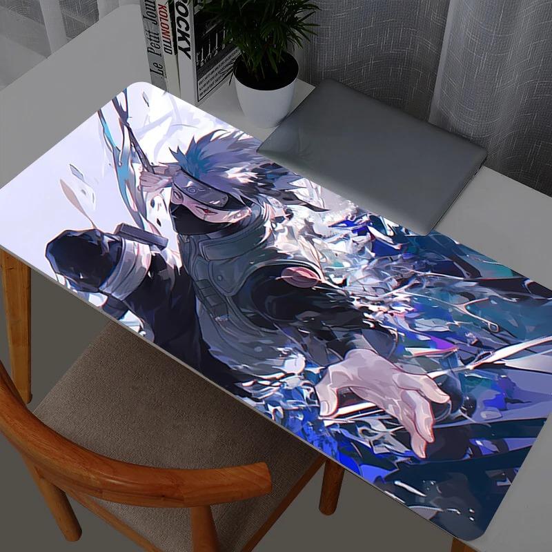 Naruto Kakashi Hatake Mouse Pad Large Gamer Gaming Accessories Speed Keyboard Rubber Lock Edge Desk Mat Laptop Mousepad