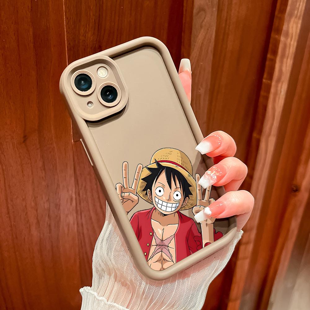 Чехол для телефона с узором «Счастливый Луффи» для iPhone Samsung Galaxy Xiaomi Redmi POCO HUAWEI Honor противоударный резиновый чехол