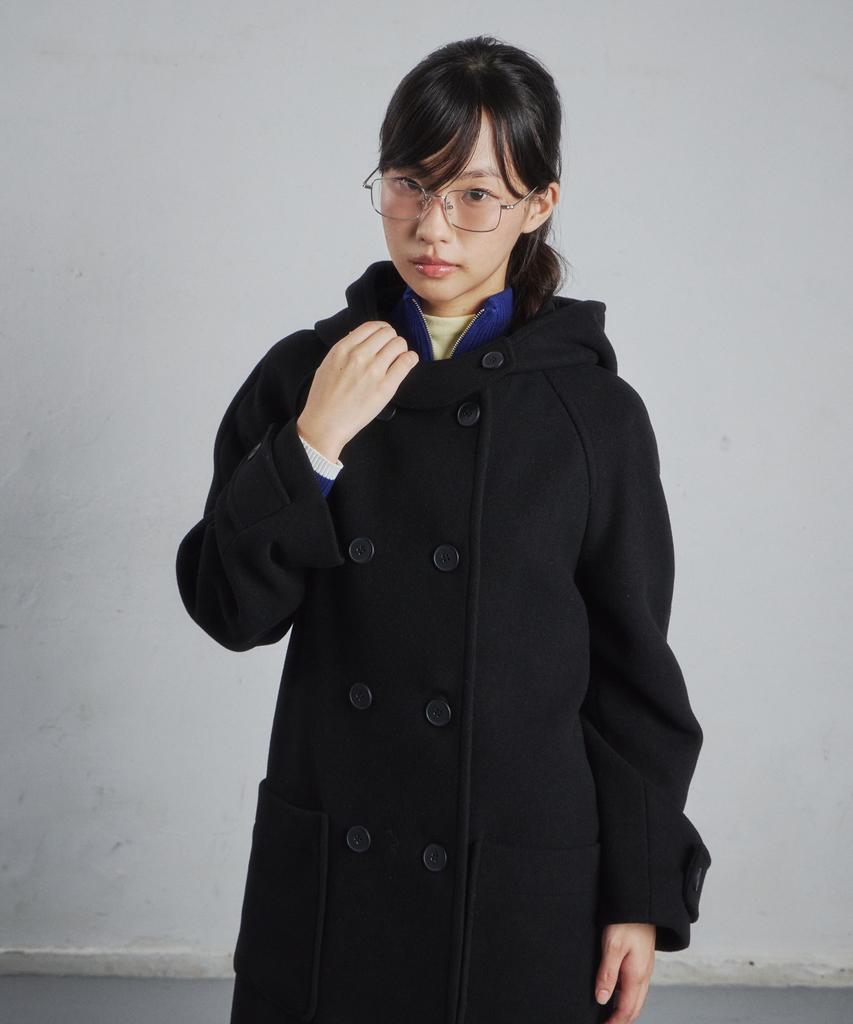 CGP (Women) Double Button Long Coat - Black