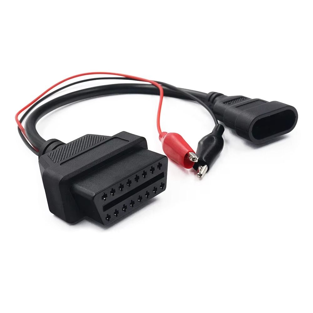 Black OBDII Connector Adapter 3Pin to 16Pin OBD2 Plug Adapter Diagnostic Cable Adapter For Lancia