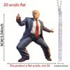 Новый мультяшный милый кулон Трампа акриловый плоский автомобильный кулон рюкзак украшение