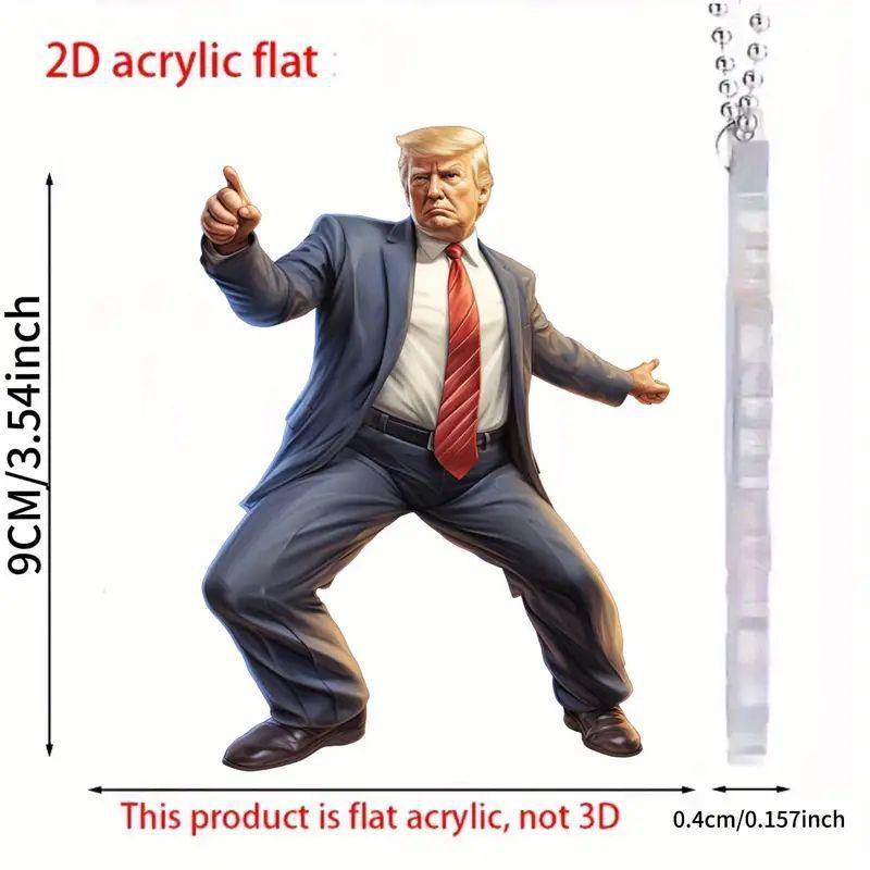 Новый мультяшный милый кулон Трампа акриловый плоский автомобильный кулон рюкзак украшение