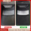 Stainless Steel Car Rear Armrest Anti-kick Foot Pedal Cover Trim Sticker for Volkswagen VW T-Roc TROC 2017 - 2022