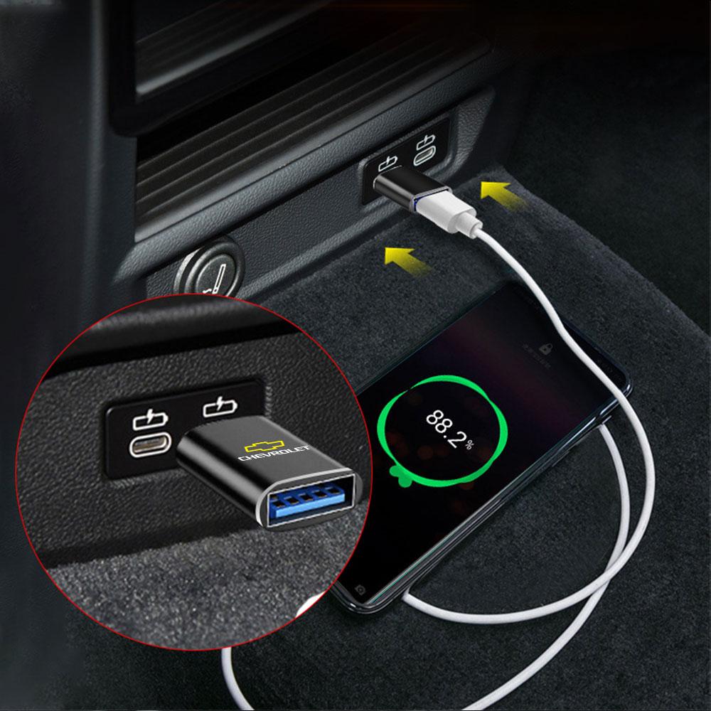 3.0 USB Type C Адаптер Конвертер Зарядка Телефона для Chevrolet Cruze Lacetti Sonic Spark Sail Aveo Captiva Malibu Trax Cobalt XL