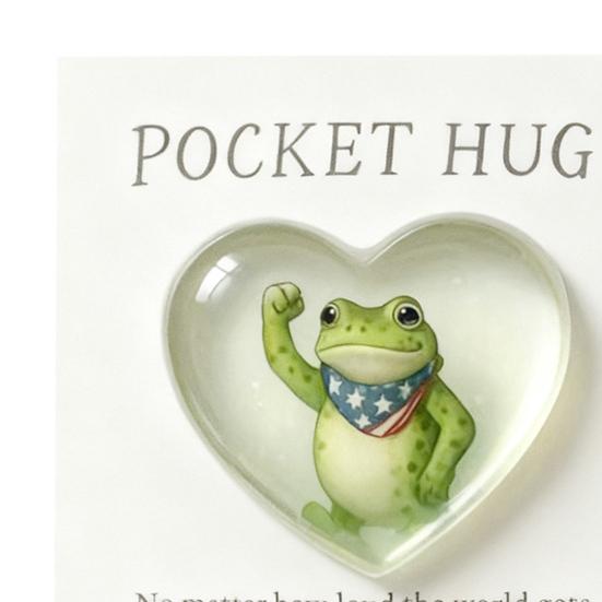 Frog Pocket Hug with Gift Card Frog Again The Machine Protest Pocket Hug Token Emotional Support Frog with Inspirational Cards Keepsake Gift