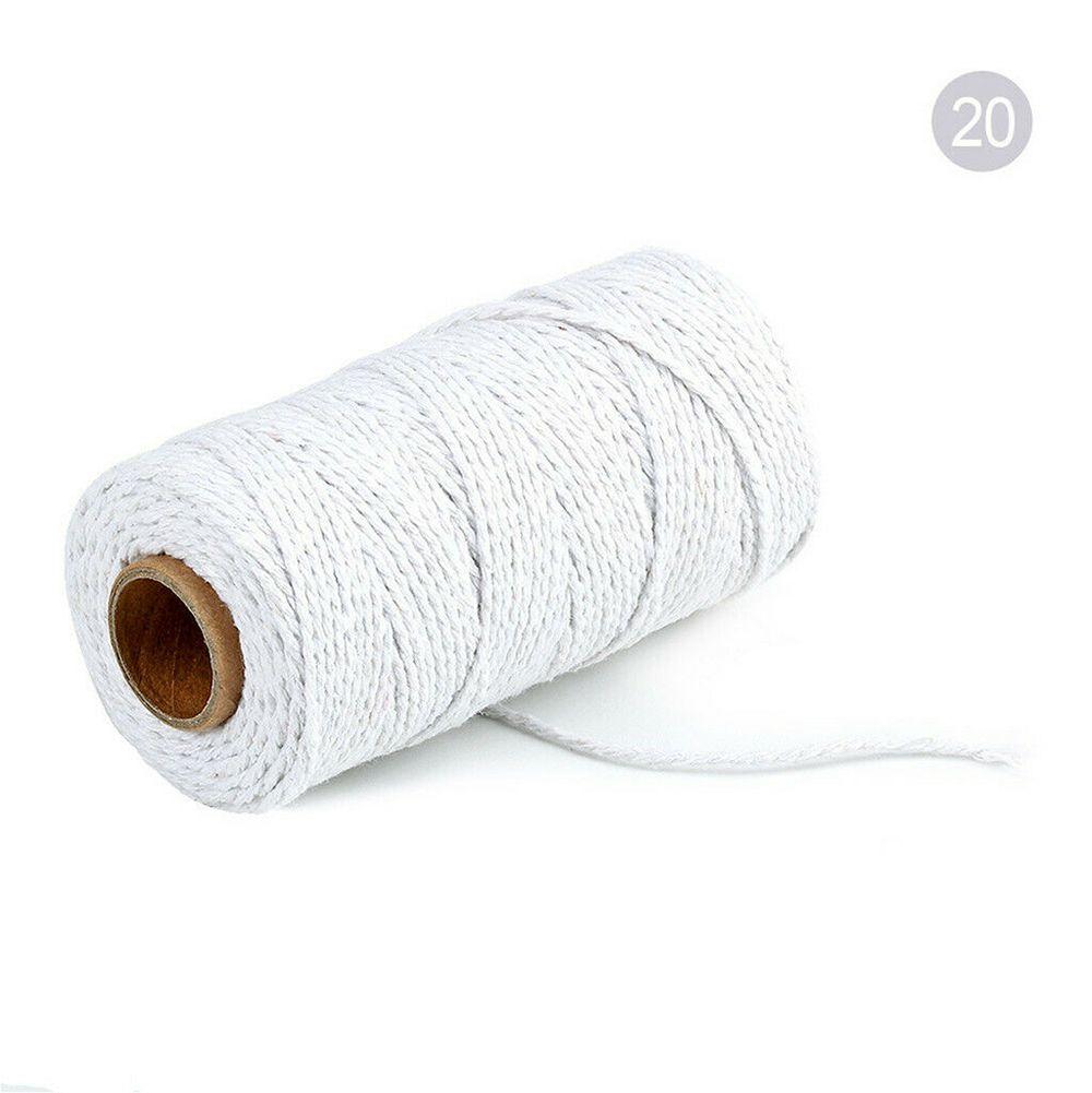 Multicolor 100m Long/100Yard Crafts Macrame DIY Twisted Cord Cotton Rope Home Textiles Linen String