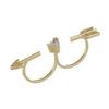 Cupid-Arrow Heart Ring Double Finger Ring Adjustable Open Ring Gold-Ring Female Couple Jewerly Engagement Promise Ring