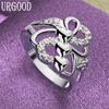 925 Sterling Silver Cute Heart Ring Gift Fashion Jewelry