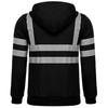 UK Mens Visibility Hooded Sweatshirt Jumper Tops Railway Work Jacket Outwear New