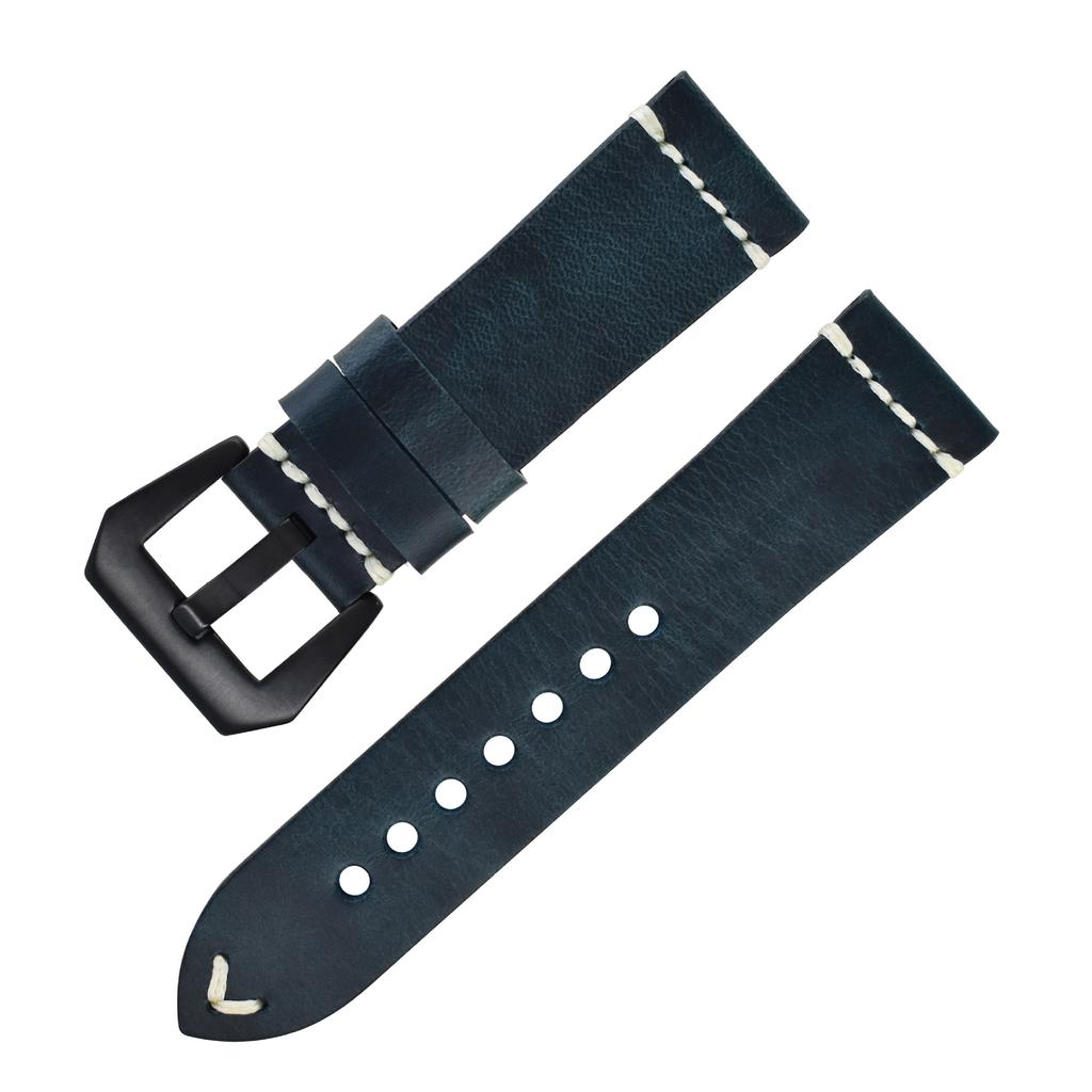 Ручная работа из натуральной коровьей кожи, Подходит для Apple Watch, Ремешок из потрескавшейся кожи, Пряжка-булавка из нержавеющей стали, Ремешок 'Fat Sea'.