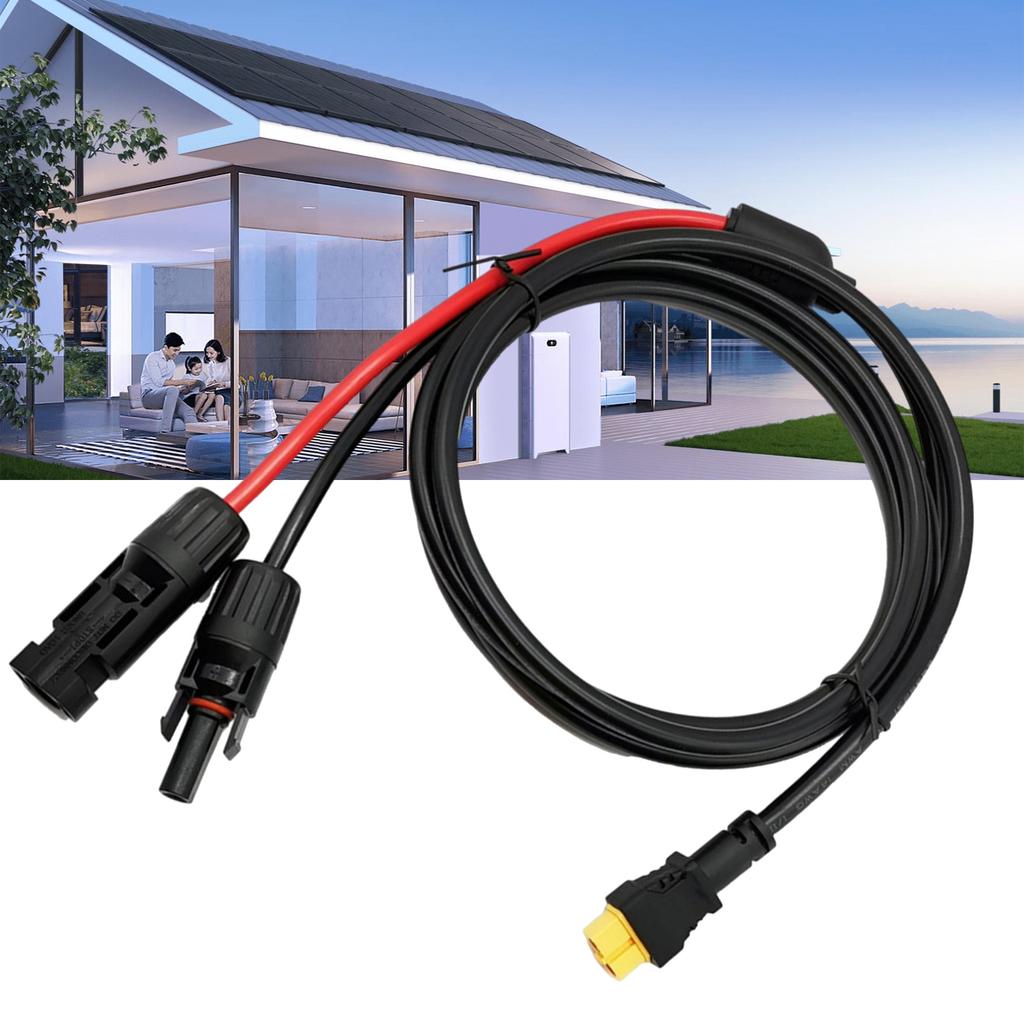Solar To XT60 Charge Extension Cable 16AWG 5Ft Solar Connector To XT60 Adapter Power Cable for Portable Power Station