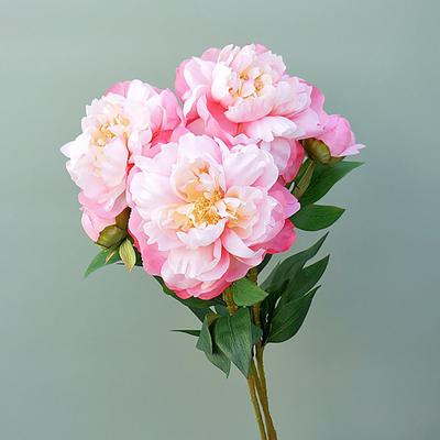 1 шт??Искусственный цветок?Реалистично?Легкий в уходе?2-головка?Искусственный цветок пиона без увядания?на свадьбу?