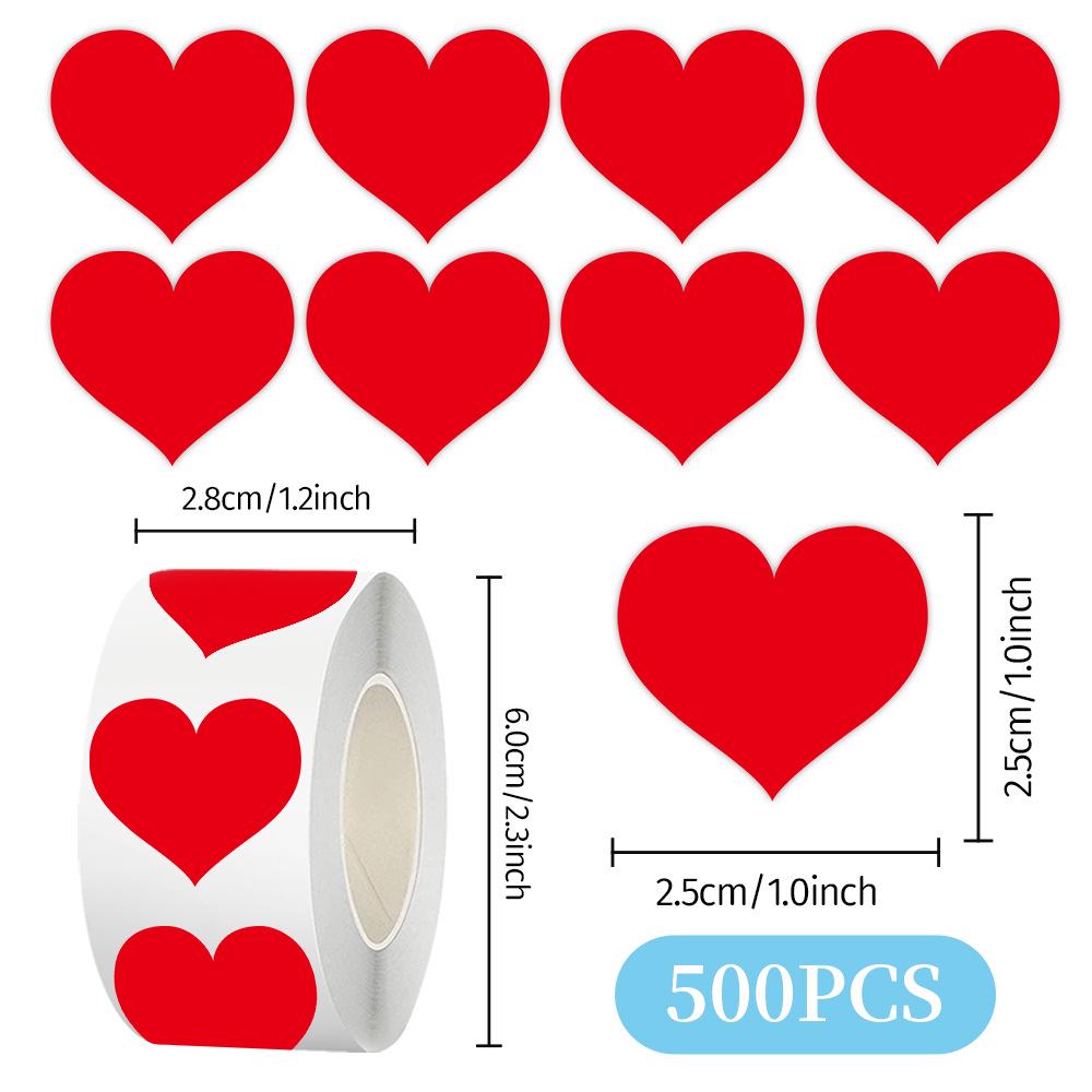 Colorful Heart-Shaped Thank You Stickers for Gift Sealing and Packaging