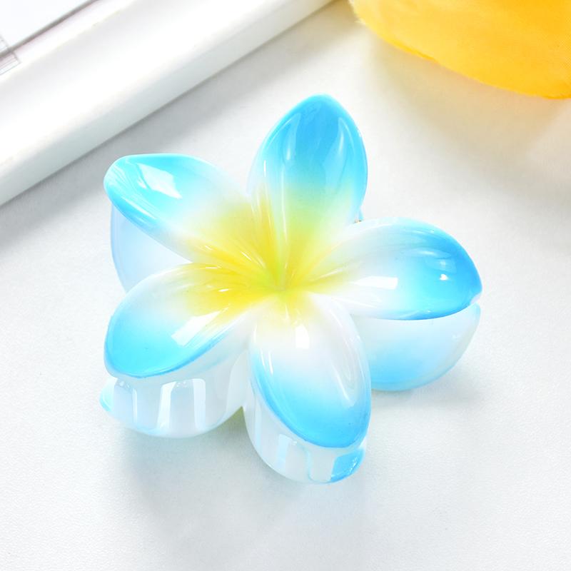 2 шт. 8 см гавайские цветы заколка для волос коготь головной убор аксессуары акриловая шпилька краб летний день рождения украшение свадебный подарок