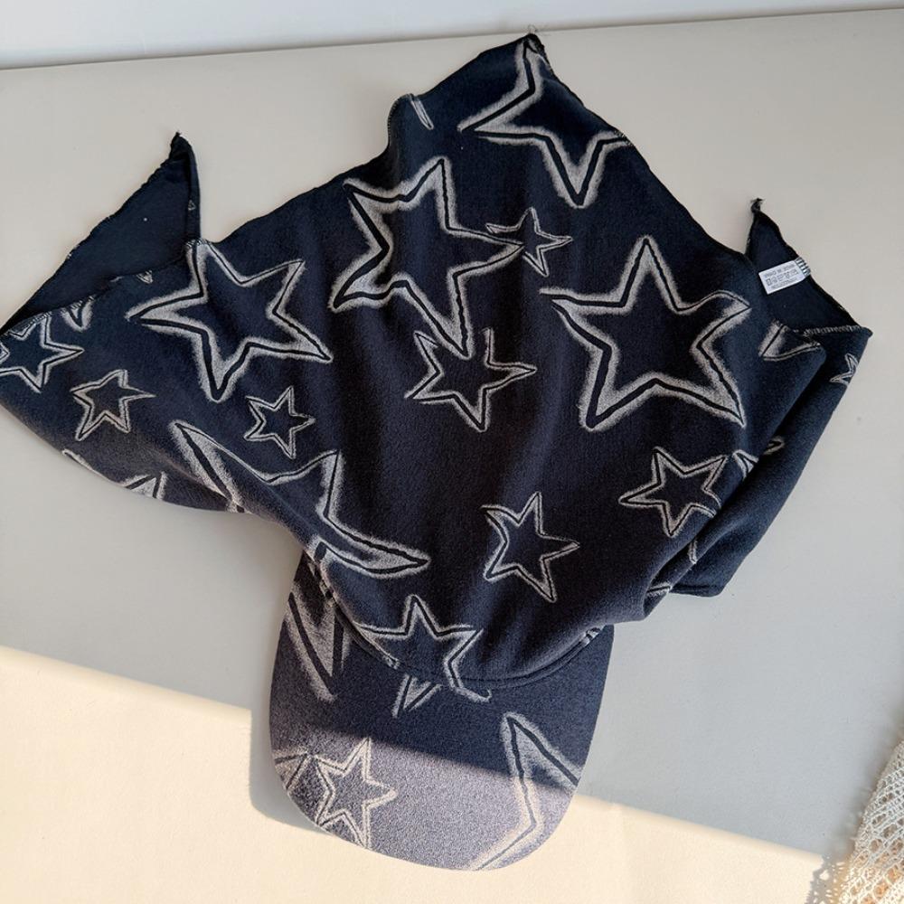 Pentagram Scarf Baseball Cap Korean Style Strappy Scarf Hat Portable Letter Headscarf Hat Girl