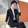 Однотонный профессиональный костюм, женский весенне-осенний темпераментный формальный комбинезон, куртка + брюки