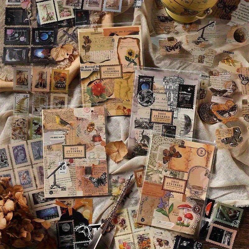 1PC Floating Clouds Watching the World Series PET Sticker Book Retro Art Notebook Material Decoration Sticker