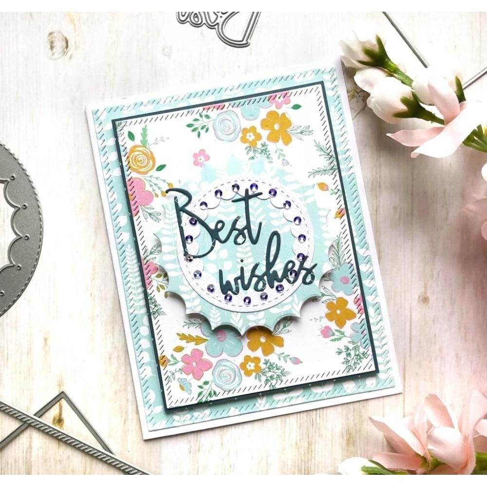 Гирлянда Круглая рамка Металлические вырубные штампы Трафарет для DIY Скрапбукинга Фотоальбом Тиснение Бумажные карточки Поделки Вырубки