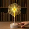 Светодиодная лампа в форме цветка из акрила, декоративный беспроводной настольный светильник с теплым светом для дома, офиса, кабинета, прикроватной тумбочки