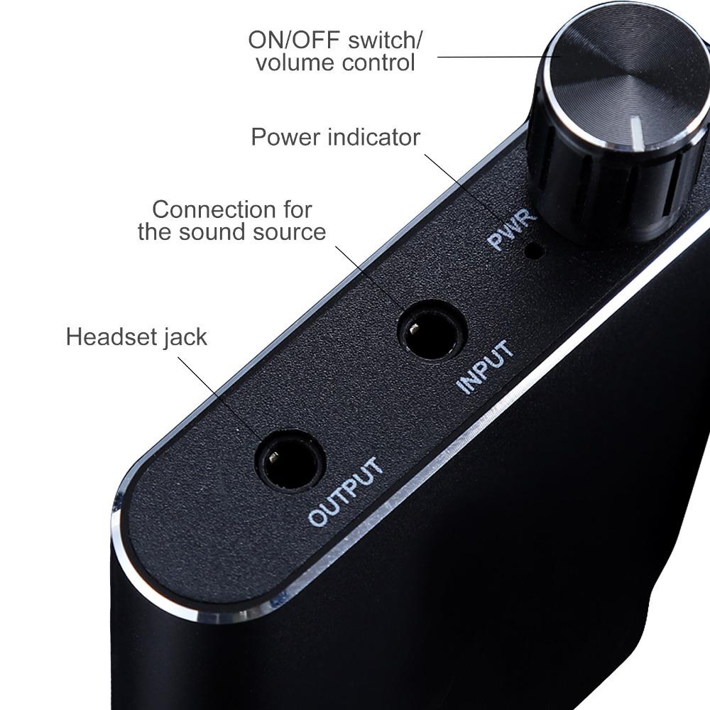 Портативный HiFi Усилитель для Наушников Amp 3,5 мм Усилитель Гарнитуры Двухступенчатый GAIN