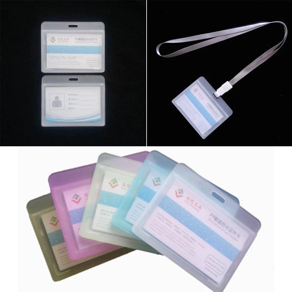Tag Retractable Key Holder Horizontal ID Card Holder Badge Holder Name Card Cover Bank Card Holder