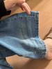 2025 American Style High-Waisted Medium Blue Wide-Leg Jeans - Women's Summer Slimming, Hip-Lifting & Flaw-Hiding.