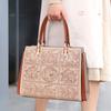 New Women's Handbag Light Luxury Embroidered Cowhide Bag Fashionable Versatile Commuter Bag
