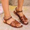 Fashion Ladies Shoes On Sale 2025 Open Toe Women's Sandals Summer Beach Sandals Women Elastic Band Flat with Plus Size Shoes Female