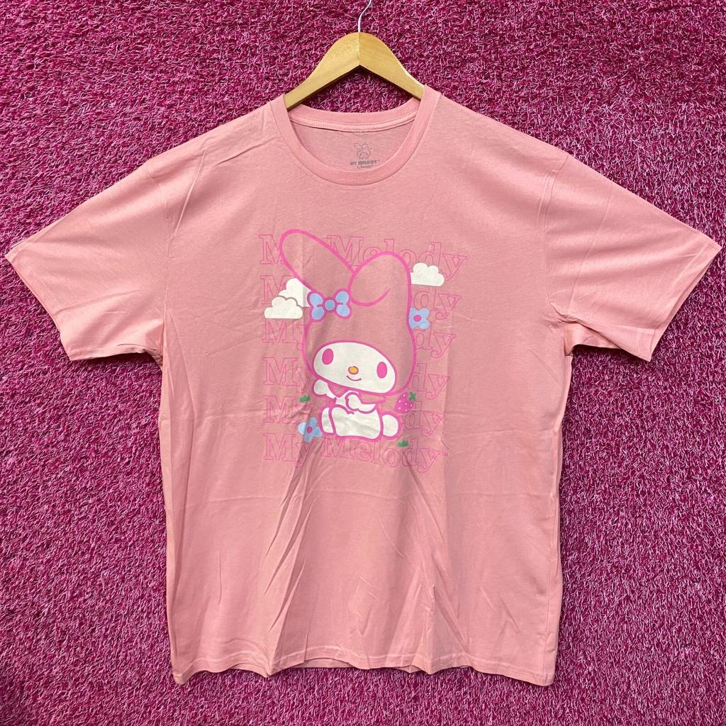 Sanrio Моя Мелоди Розовый 100% Хлопок Футболка Мужские Футболки Топ