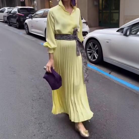 Женское платье с V-образным вырезом и длинным рукавом, на шнуровке, с высокой талией, длинное платье, сплошной цвет